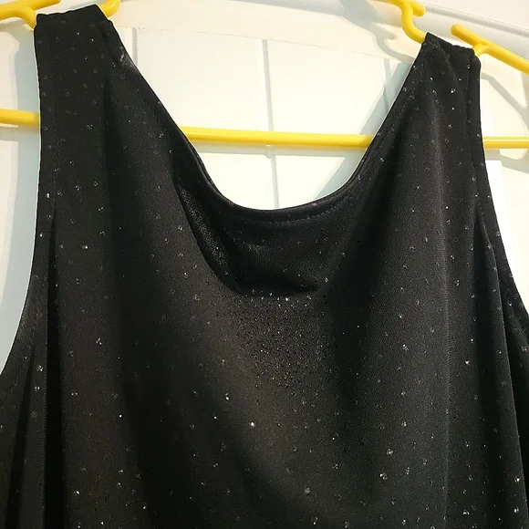 Black Vintage Misses Sparkling Maxi Dress Size 9/10 - Picture 5 of 10